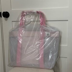 LoveShackFancy Light Pink Tote with Pink Handles